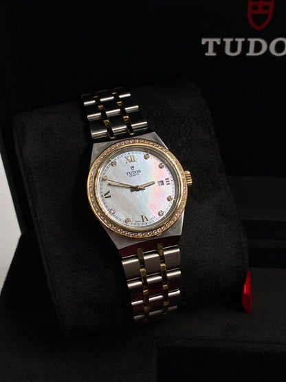 Tudor Royal WHITE MOTHER OF PEARL DIAMONDS DIAL
