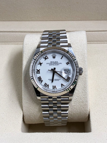 Rolex Datejust 36 126234 WHITE ROMAN JUB