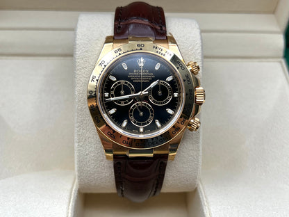 Rolex Cosmograph Daytona 116518 Black Leather (Old Card) 2019