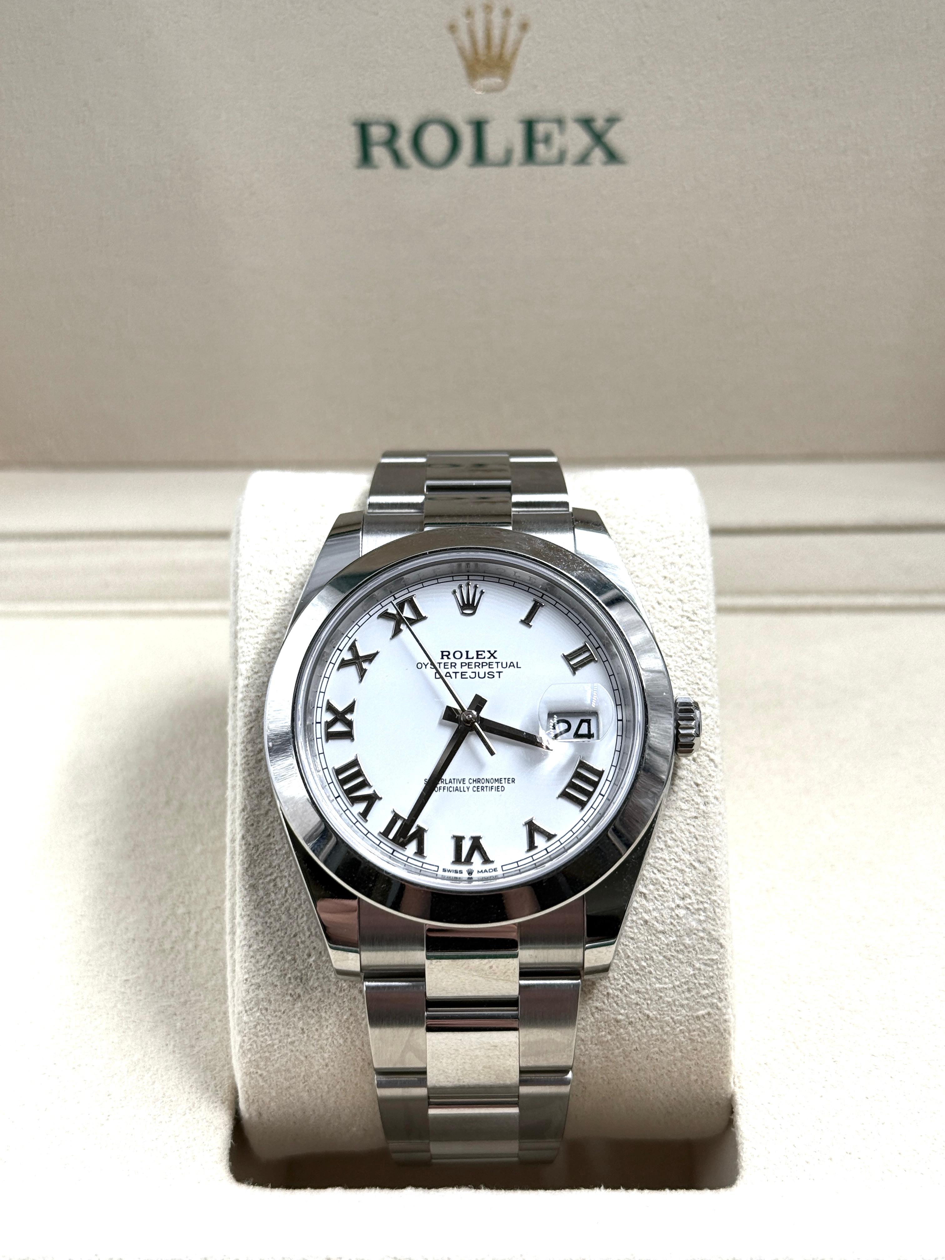 Rolex Datejust 41 126300 White Roman Oyster 2024
