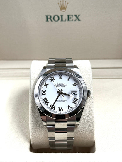 Rolex Datejust 41 126300 White Roman Oyster 2024