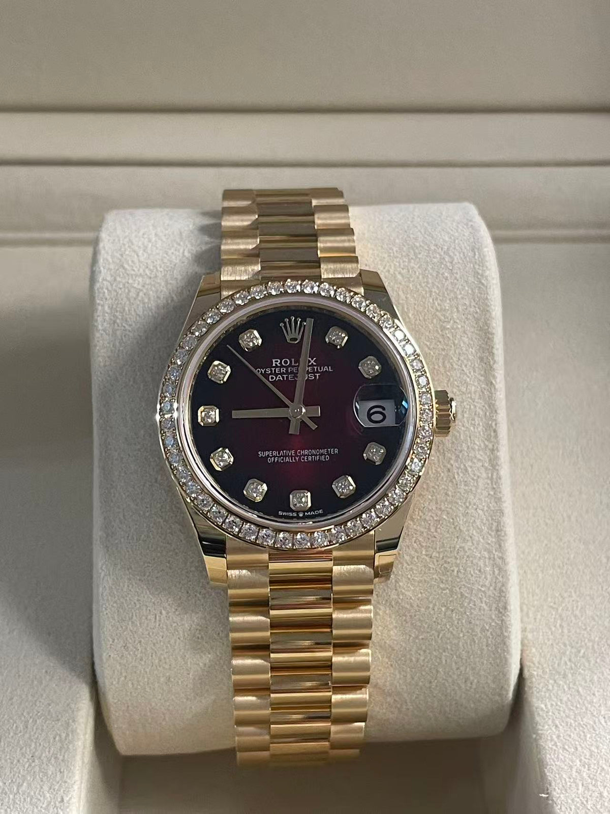 Rolex Datejust 31 278288RBR G Red Ombre President 2026
