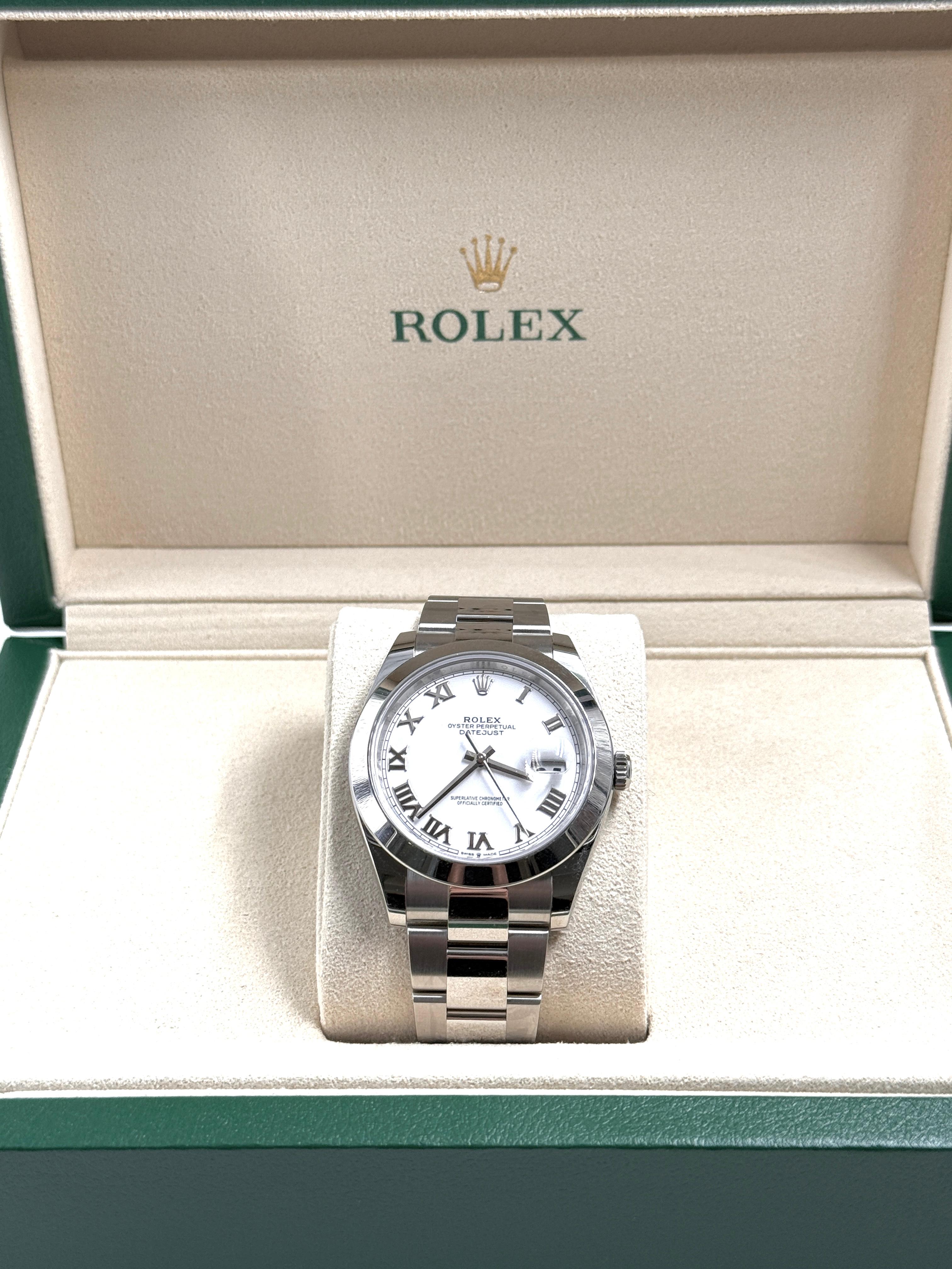 Rolex Datejust 41 126300 White Roman Oyster 2024