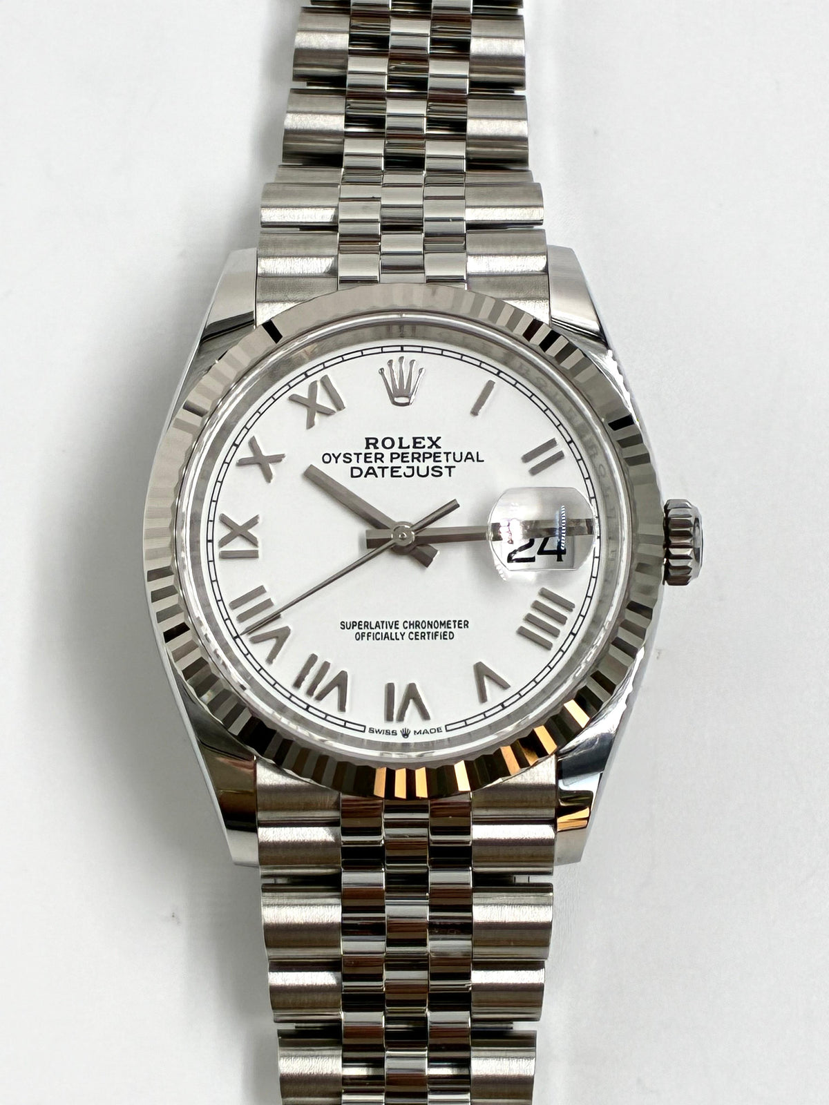 Rolex Datejust 36 126234 White Roman Jubilee