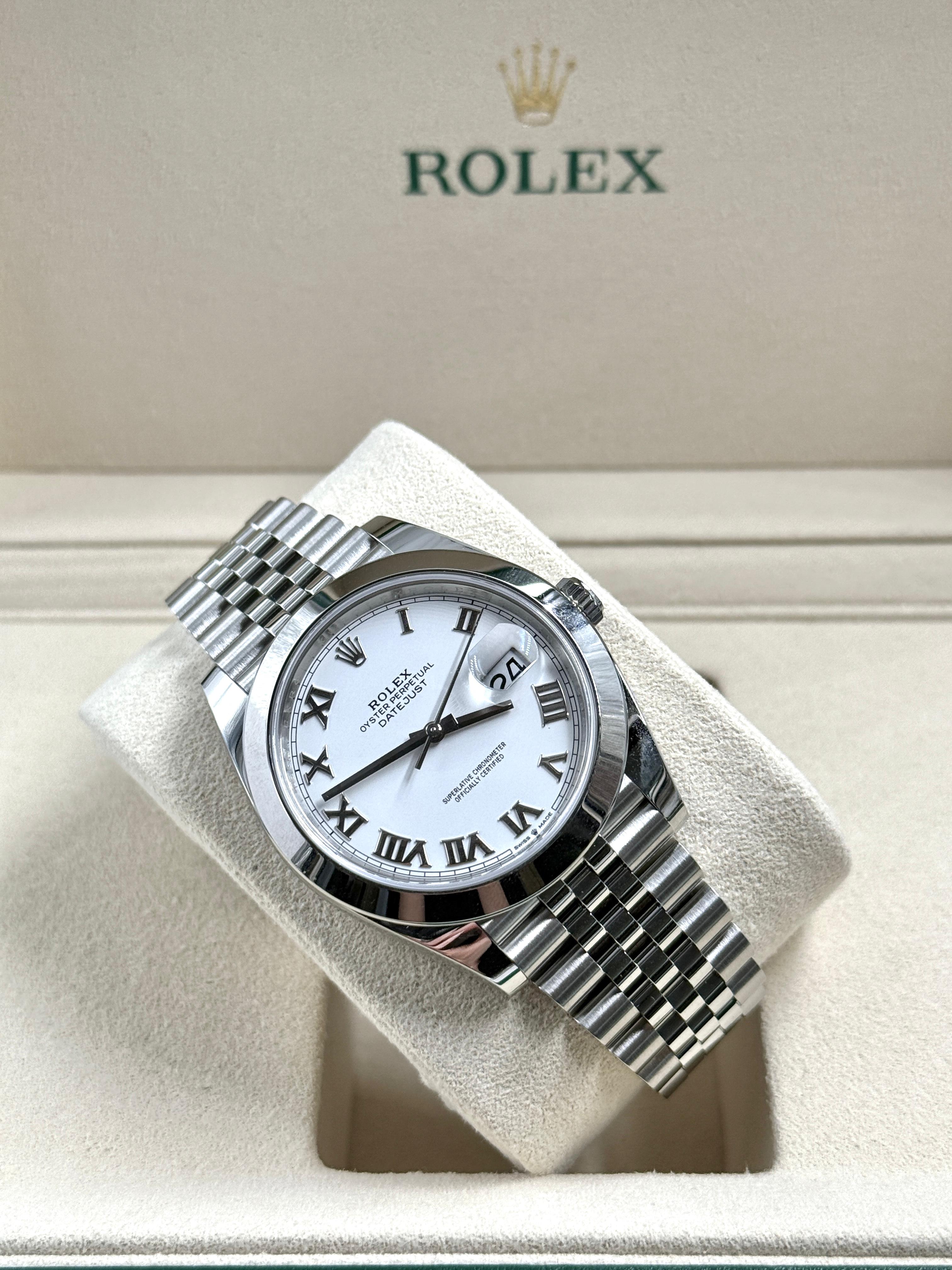 Rolex Datejust 41 126300 White Roman Jubilee 2024