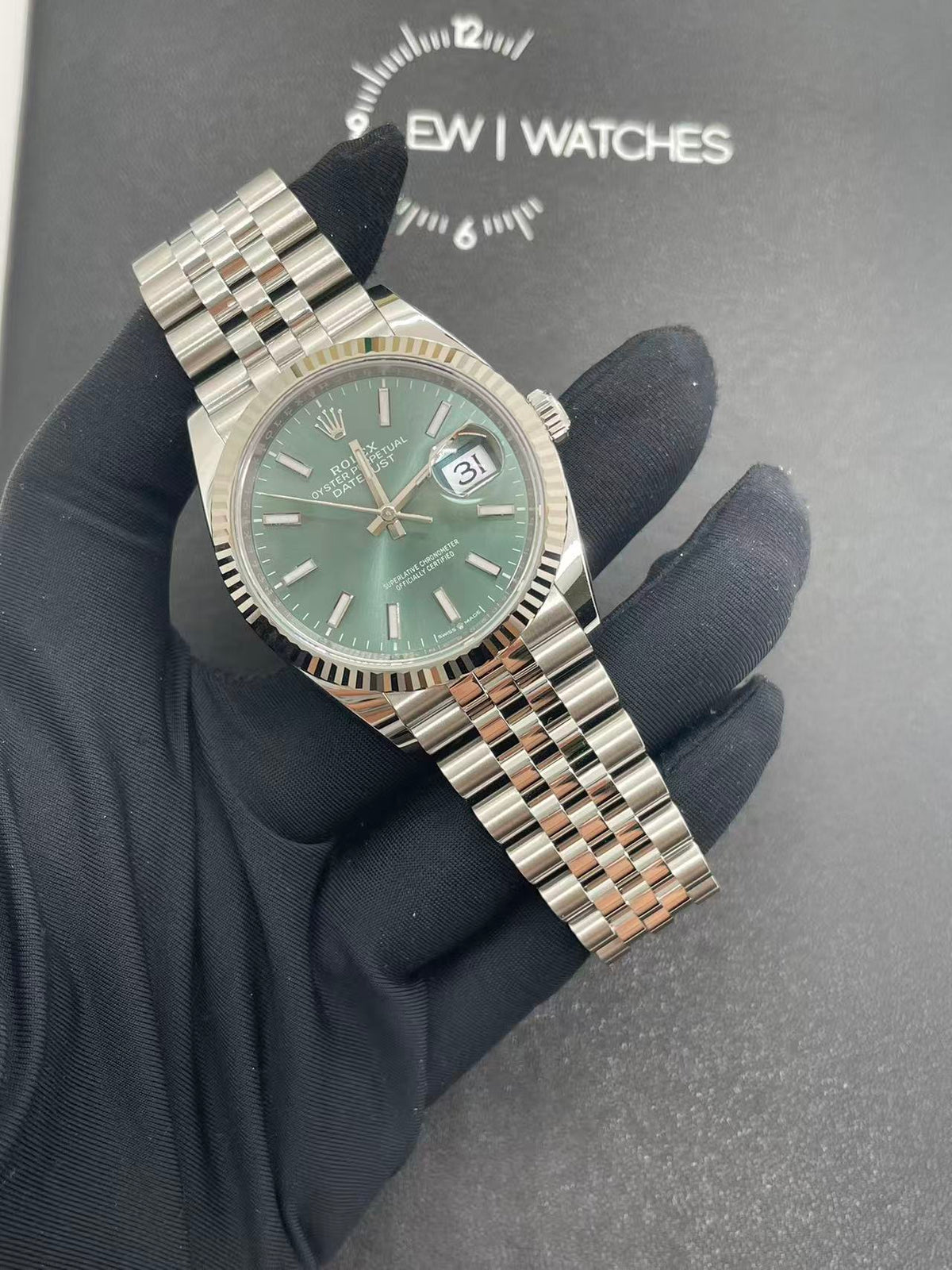 Rolex Datejust 36 126234 Green Index Jubilee 2025