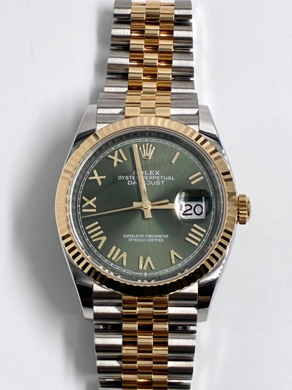 Rolex Datejust 36 126233 NEW GREEN ROMAN JUB 2026