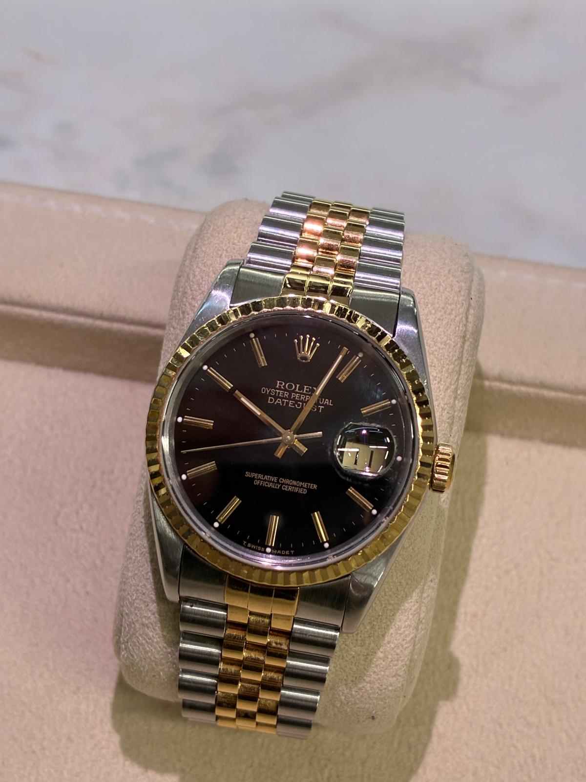 ROLEX 16233 BLACK INDEX JUB
