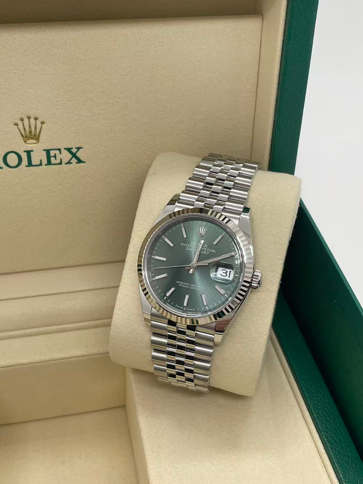 Rolex Datejust 36 126234 Green Index Jubilee 2025