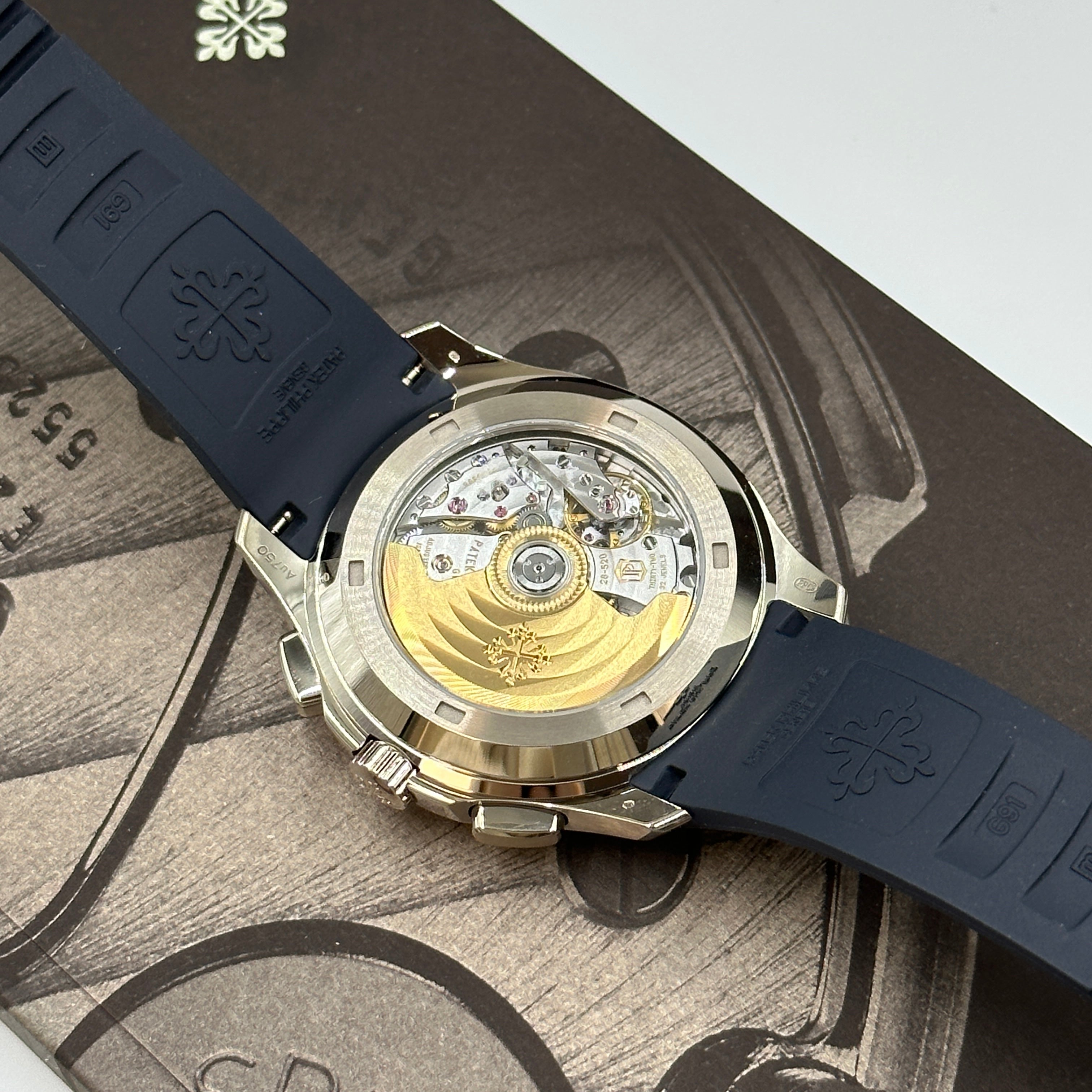 Patek Philippe Aquanaut Chronograph 5968G‑001 White‑Gold 42.2 mm Khaki Dial