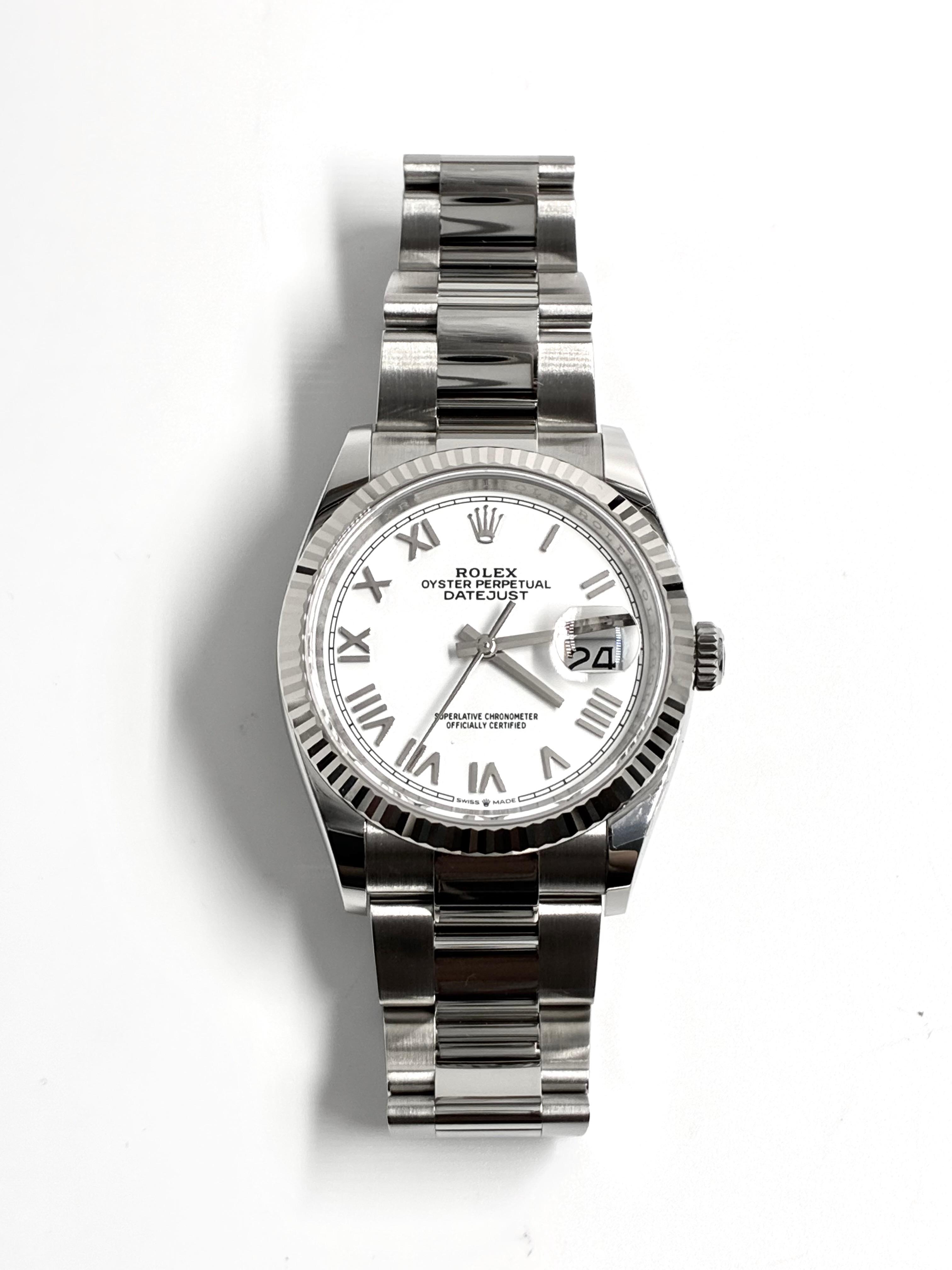 Rolex Datejust 36 126234 White Roman Oyster 2026
