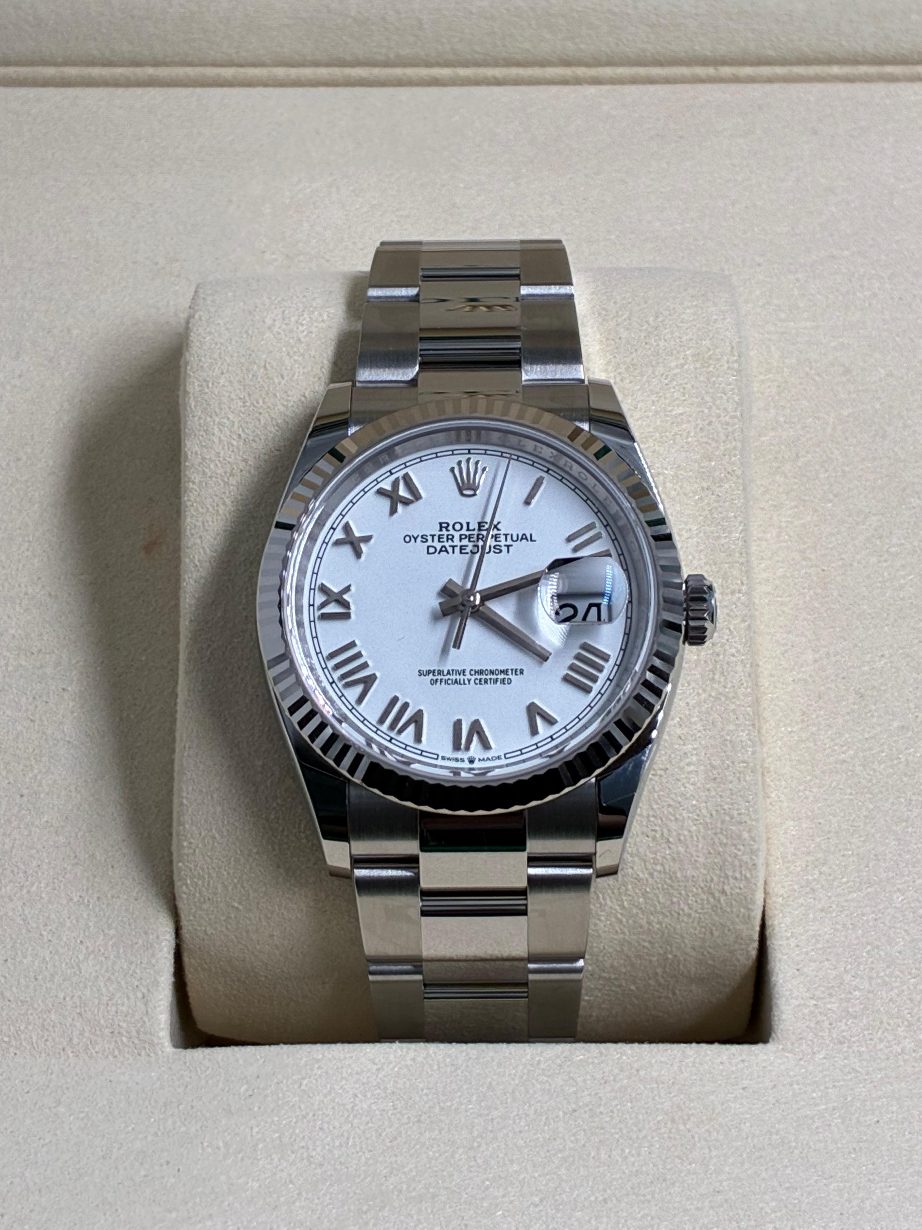 Rolex Datejust 36 126234 White Roman Oyster 2026
