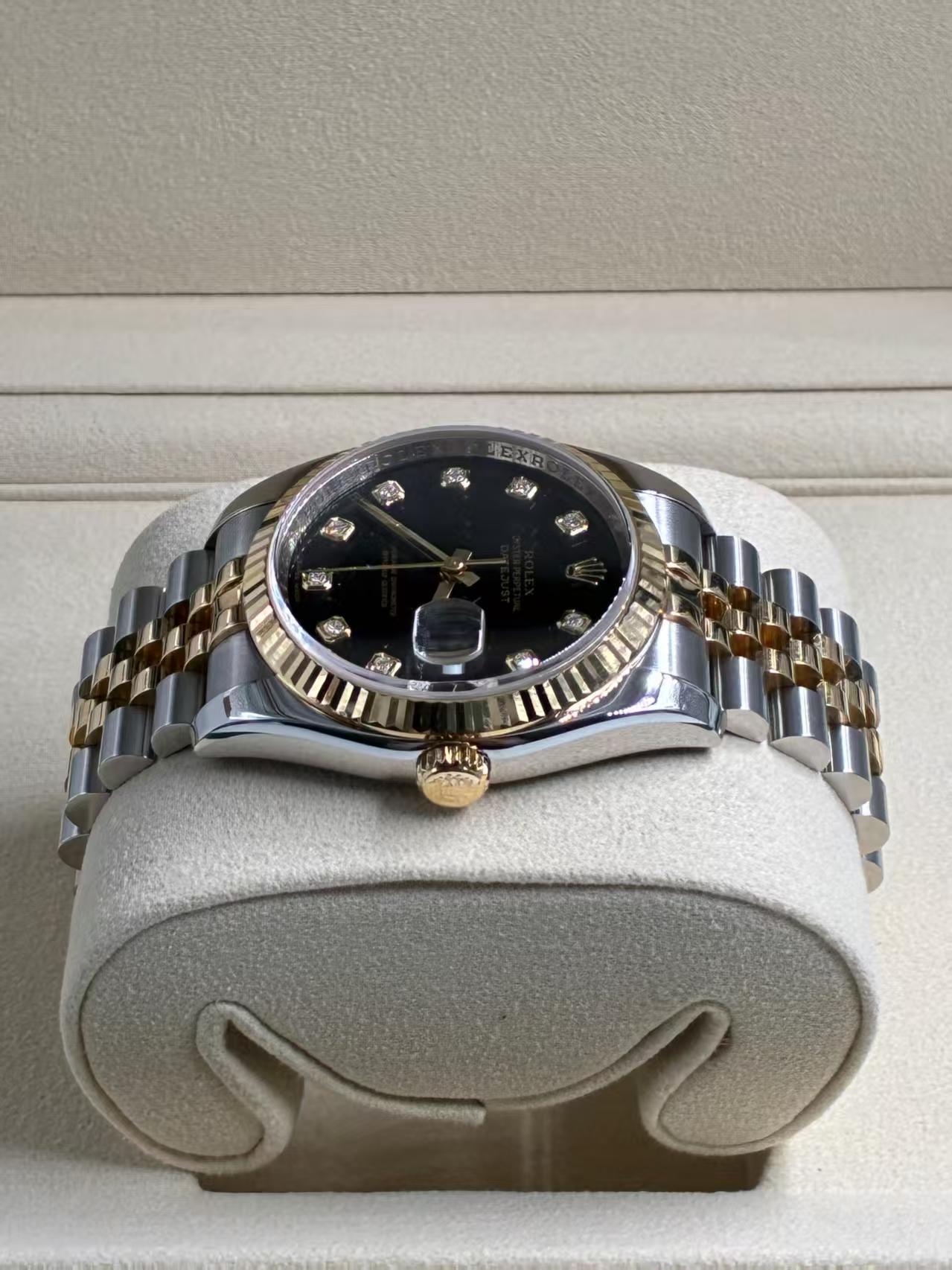 Rolex Datejust 36   116233G BLACK JUB  2009 full set