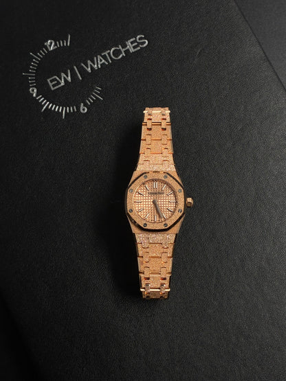 Royal Oak Mini Frosted Gold Quartz  67630OR.GG.1312OR.01
