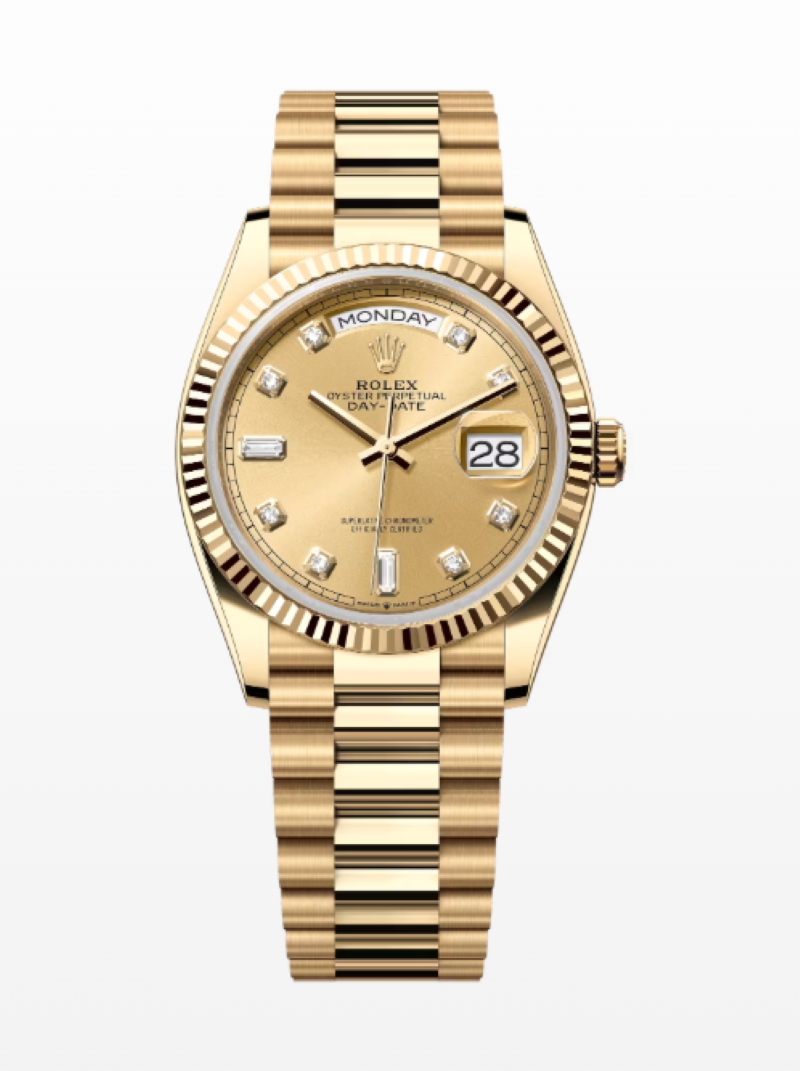 Rolex Day-Date 36mm 128238 Champagne Diamonds Dial 2025