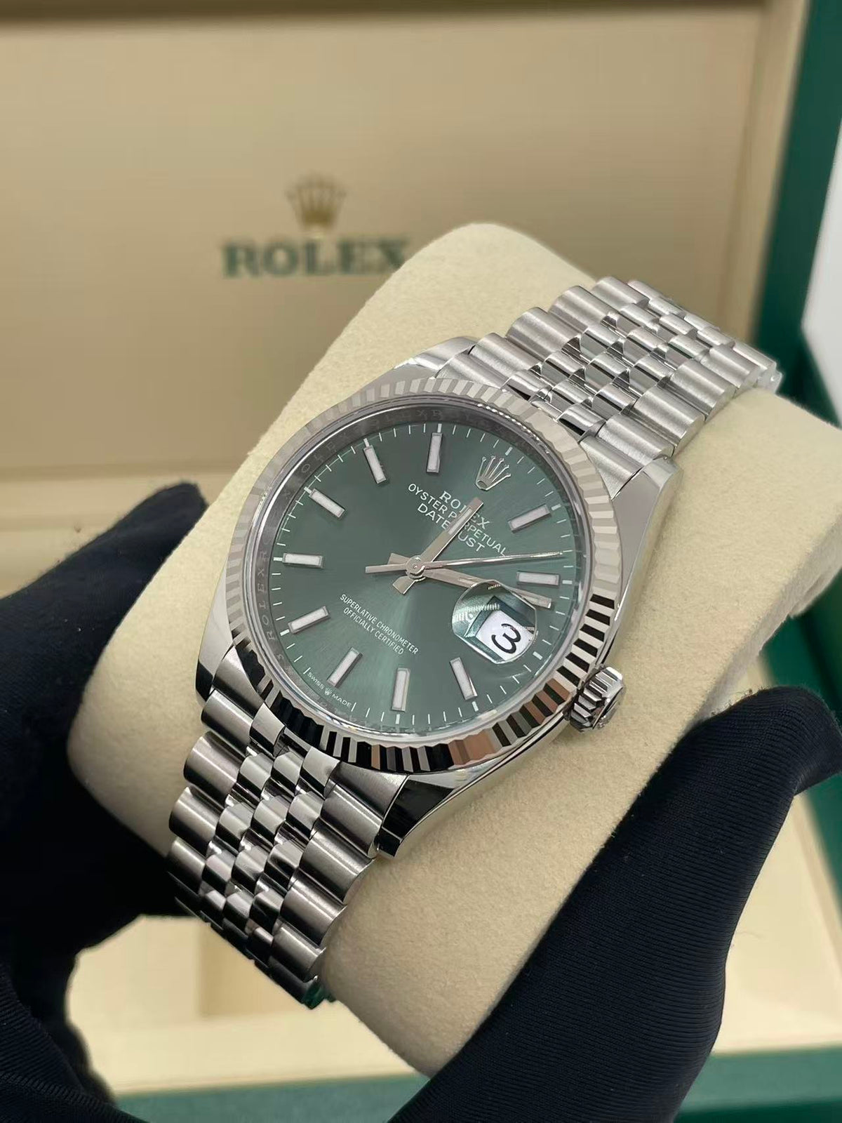 Rolex Datejust 36 126234 Green Index Jubilee 2025