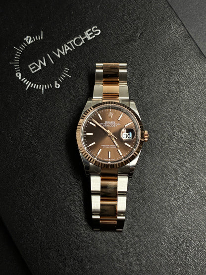 Rolex Datejust 36 126231 Chocolate Index Oyster 2025