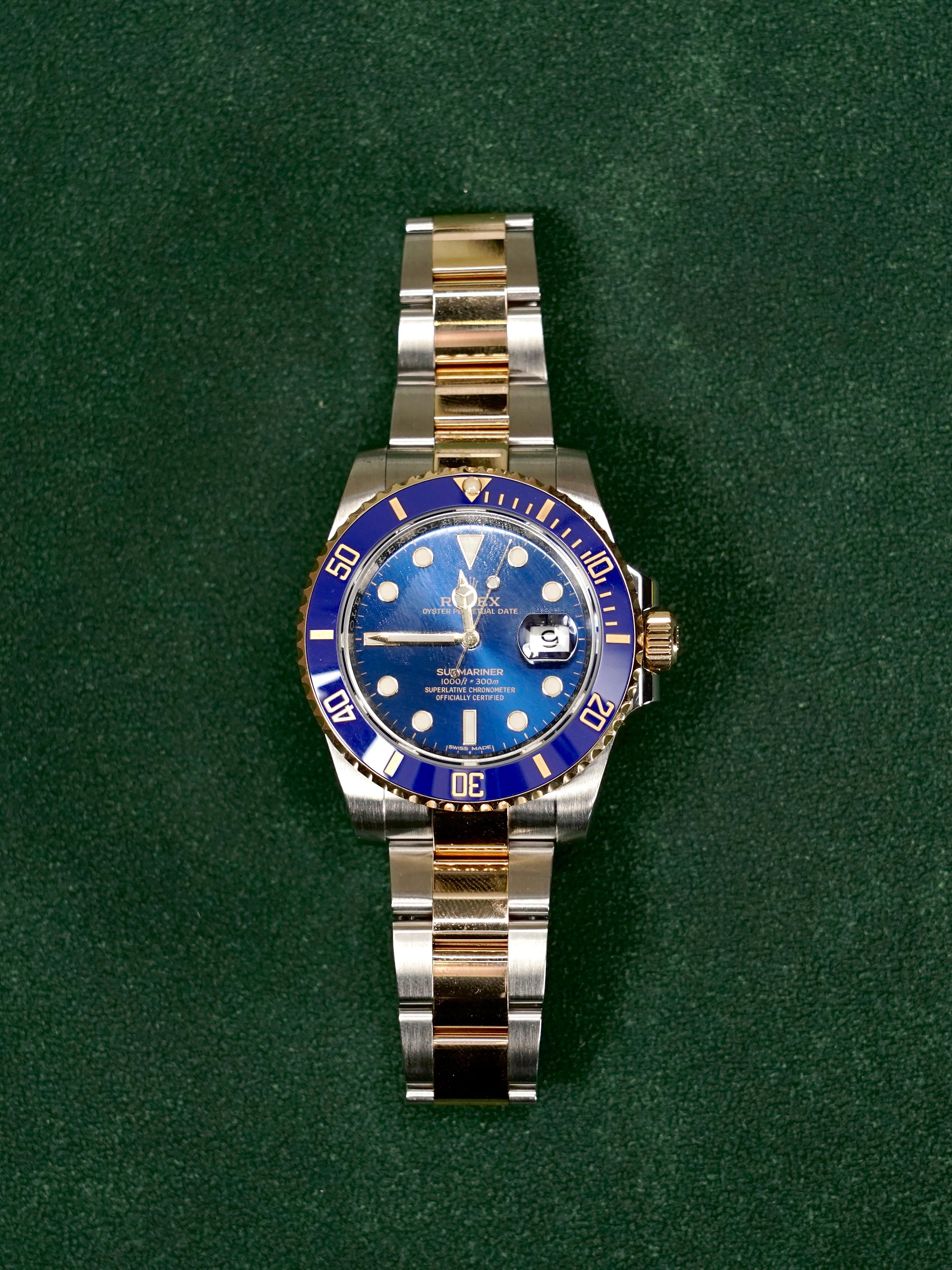 ROLEX 116613lb blue 2018 original paper