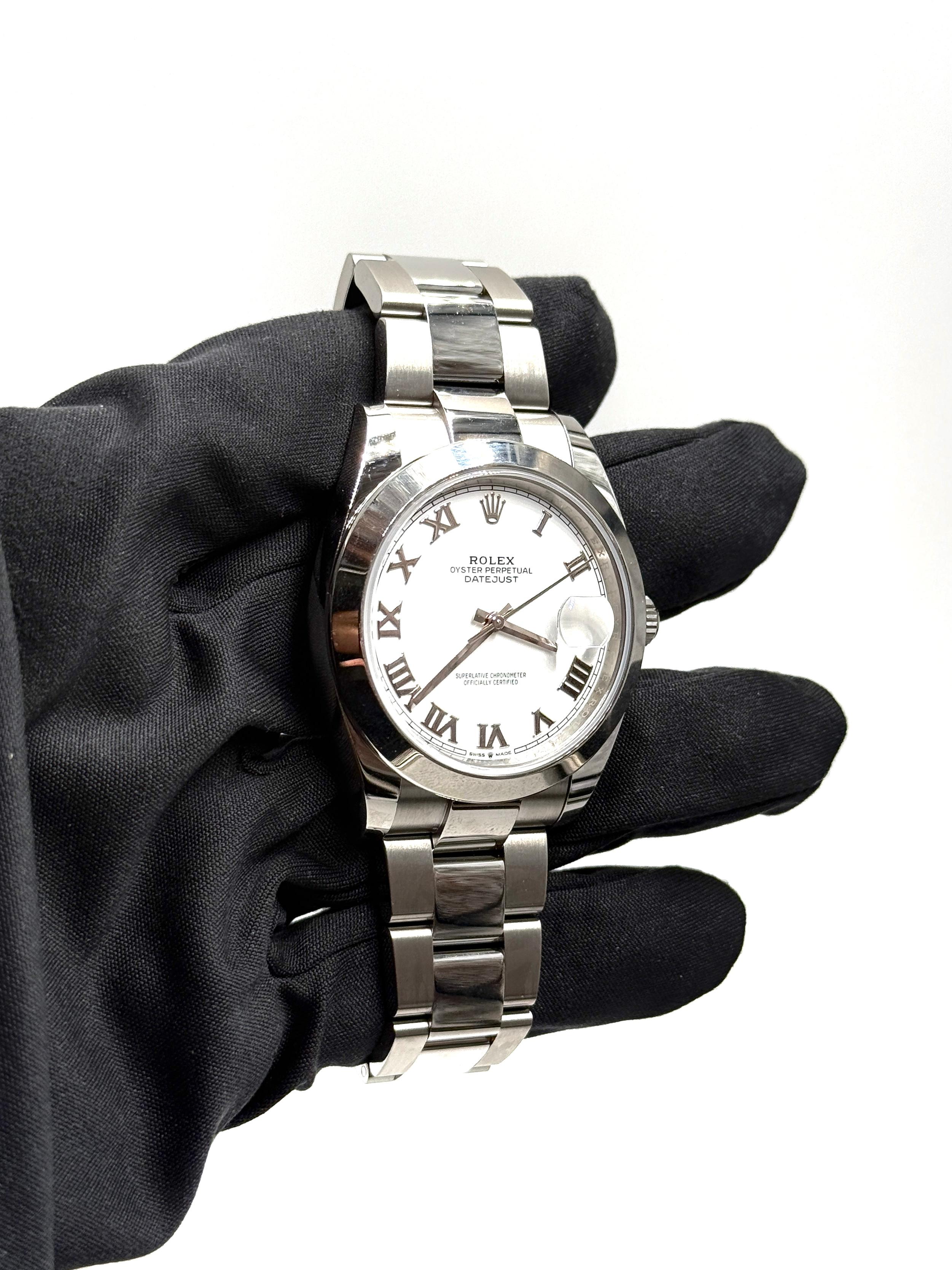 Rolex Datejust 41 126300 White Roman Oyster 2024