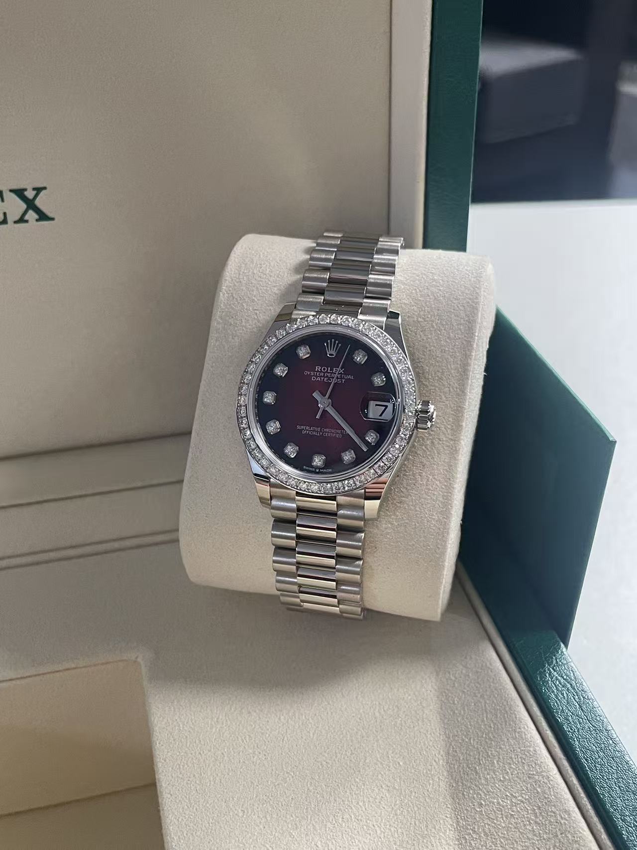 Rolex Datejust 31 278289RBR Red Ombre Set with Diamonds