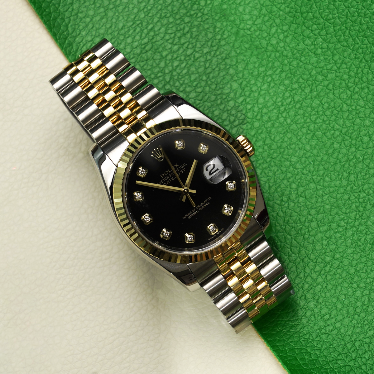 Rolex Datejust 36   116233G Black Jubilee 2009 full set