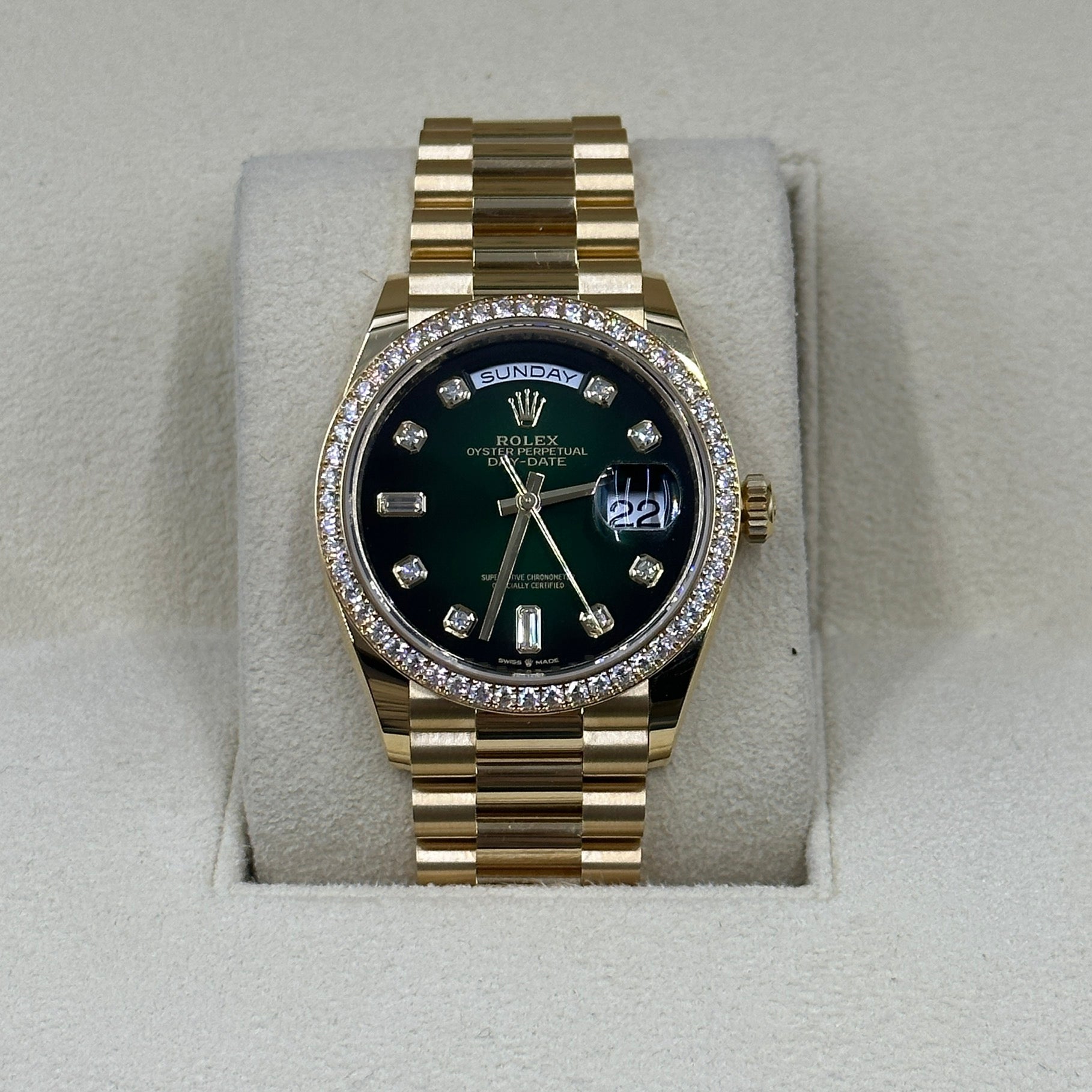 Rolex Day-Date 36 128348RBR G GREEN OMBRE  m128348rbr-0035 2025