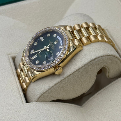Rolex Day-Date 36 128348RBR G GREEN OMBRE  m128348rbr-0035 2025