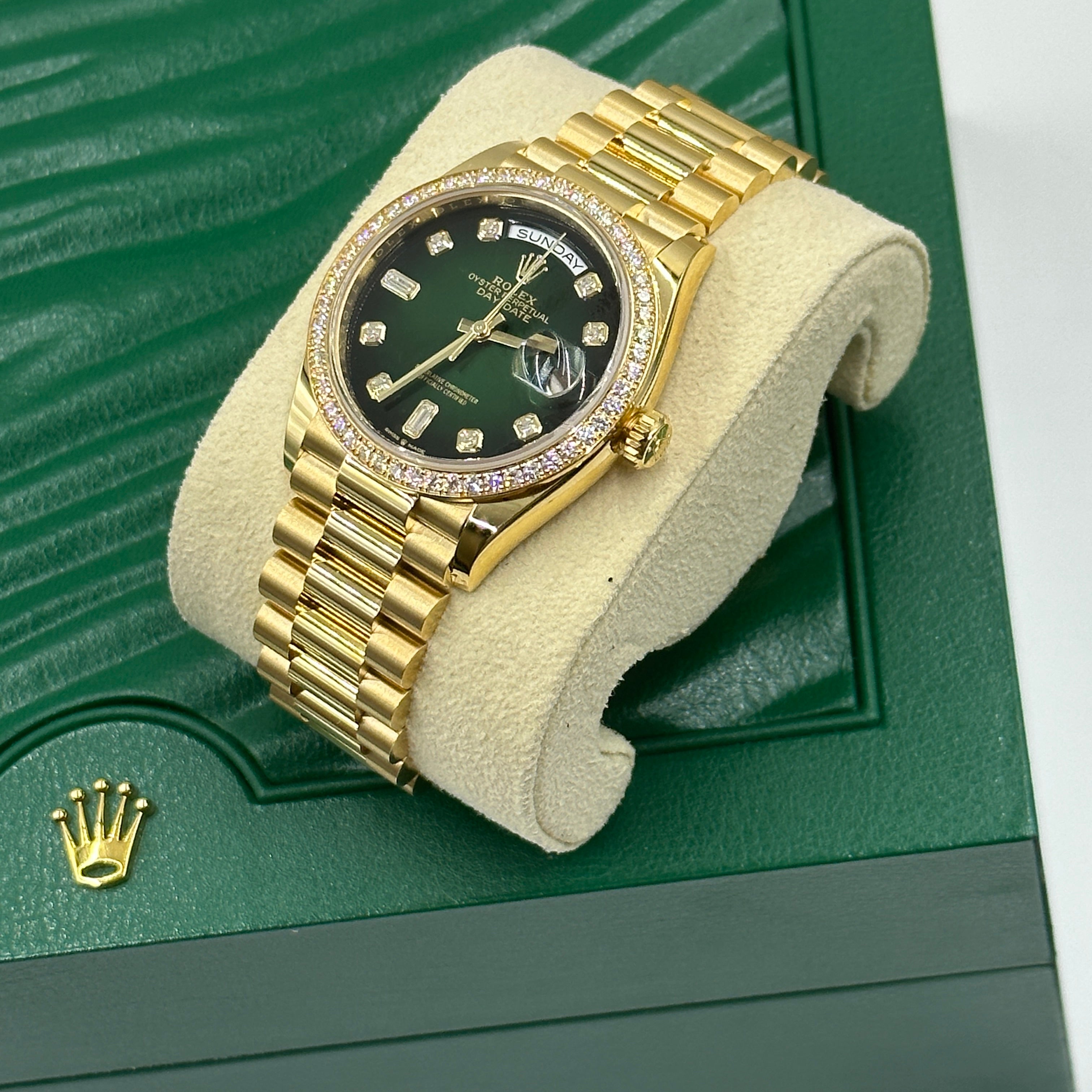 Rolex Day-Date 36 128348RBR G GREEN OMBRE  m128348rbr-0035 2025