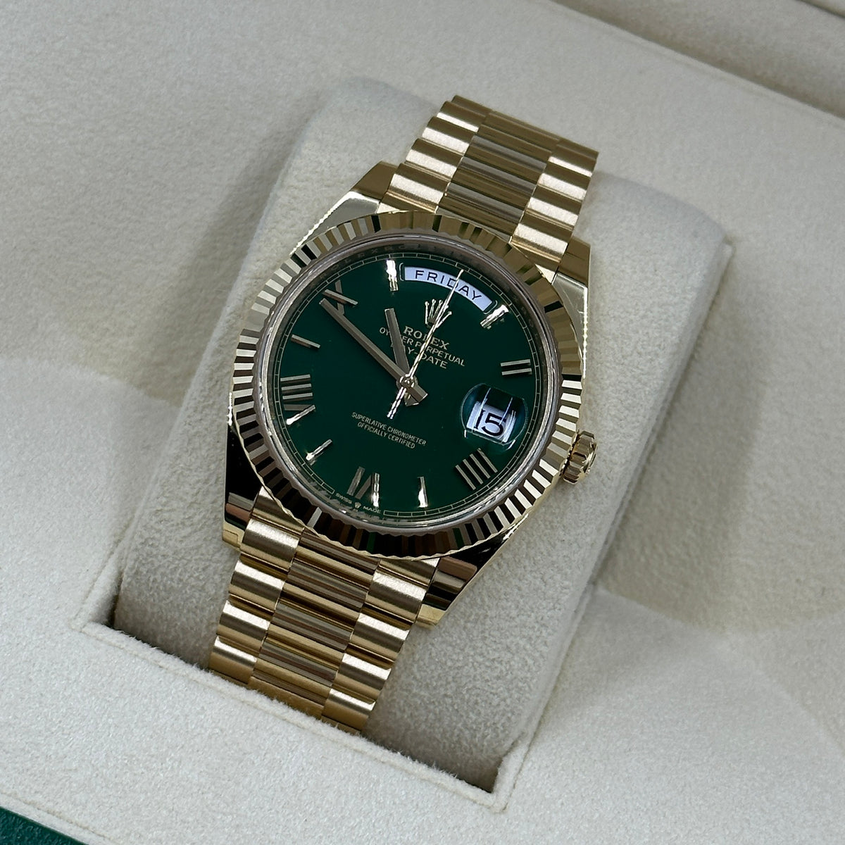 Rolex Day-Date 40 228238 GREEN ROMAN 2026