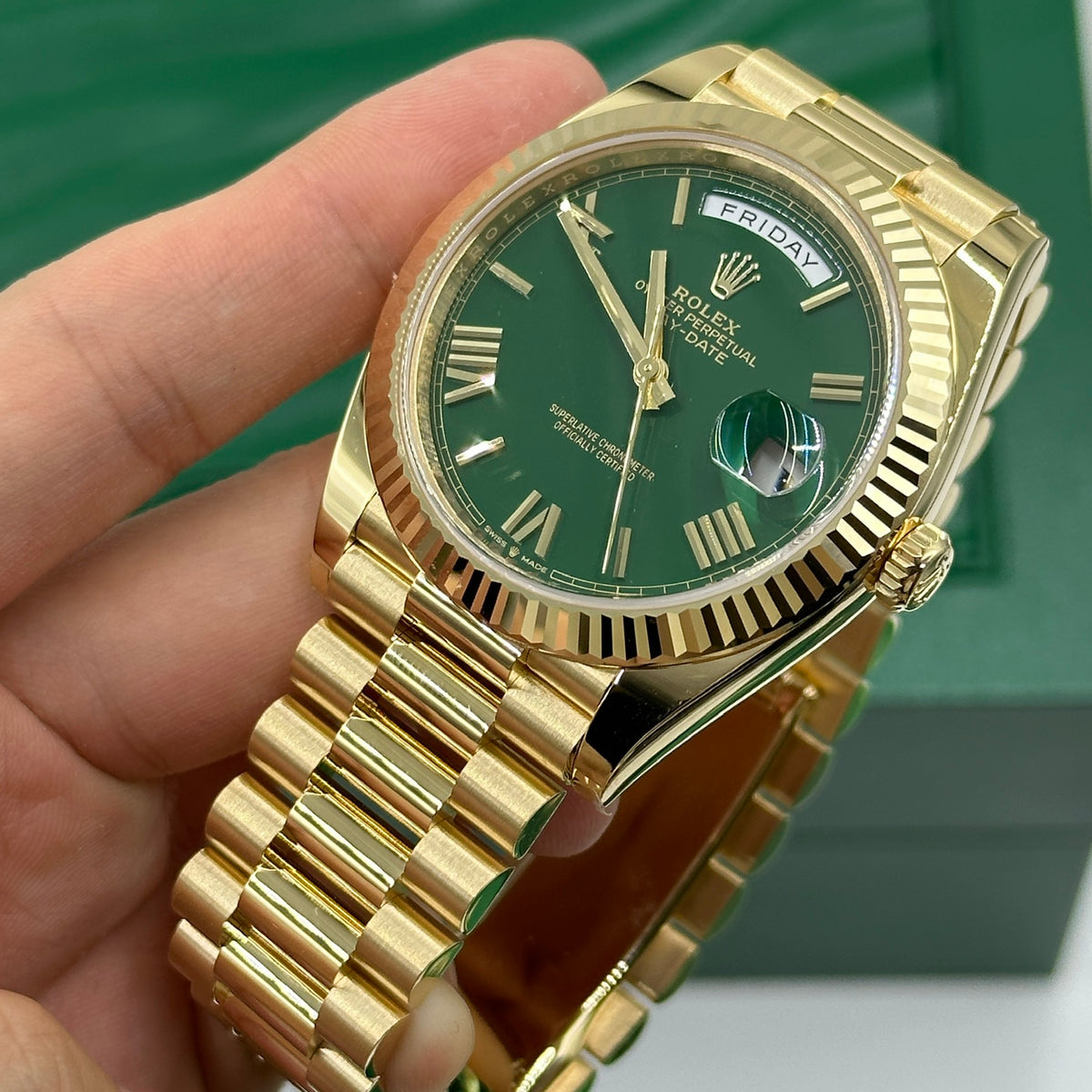 Rolex Day-Date 40 228238 GREEN ROMAN 2026