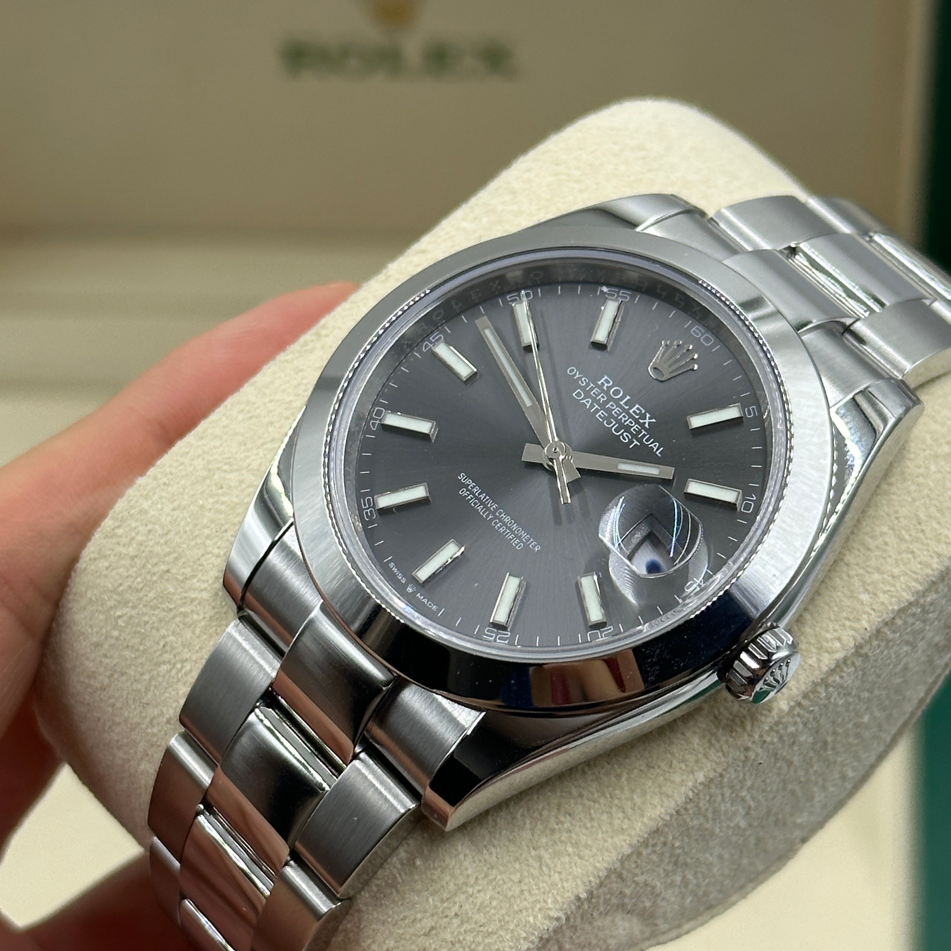 Rolex Datejust 41 126300 Grey Index Dial Oyster