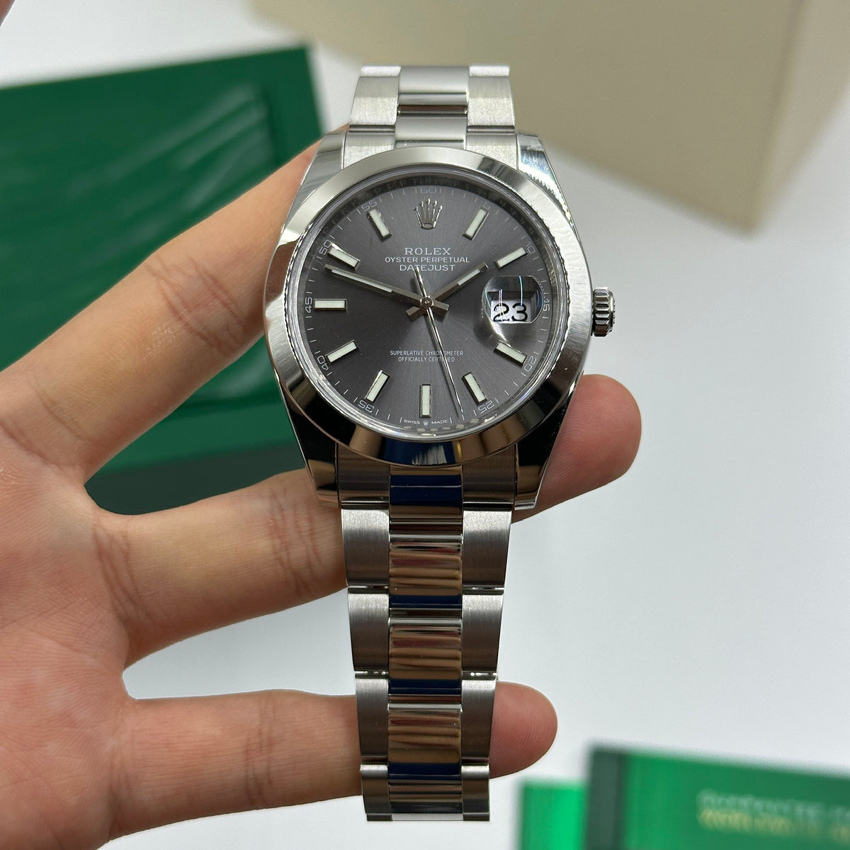 Rolex Datejust 41 126300 Grey Index Dial Oyster 2026
