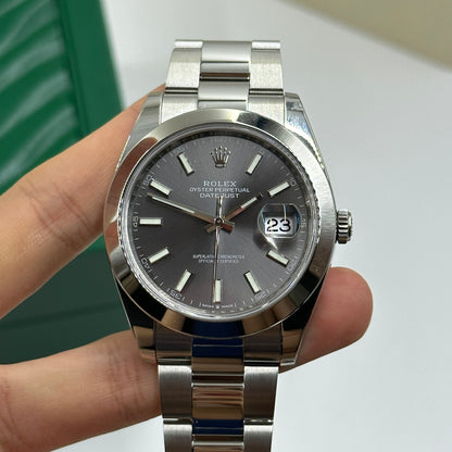 Rolex Datejust 41 126300 Grey Index Dial Oyster