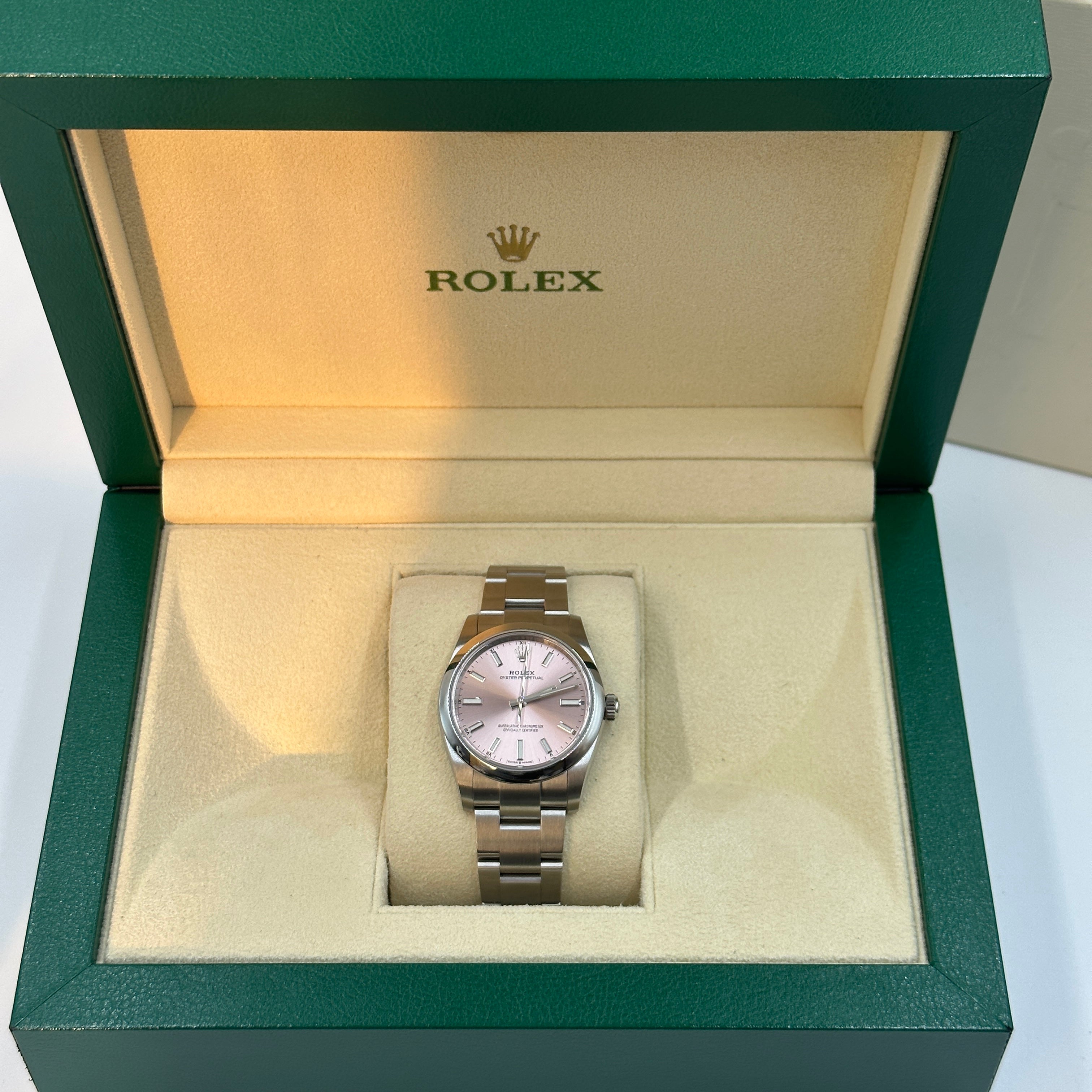 Rolex Oyster Perpetual 34 124200 Pink 2025 – EW Watches