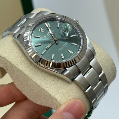 Rolex Datejust 41 126334 Mint Green Index Oyster 2025