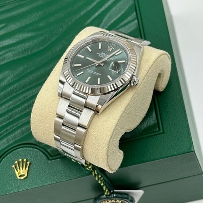 Rolex Datejust 41 126334 Mint Green Index Oyster 2025