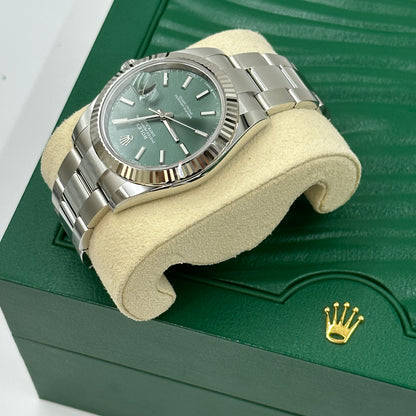 Rolex Datejust 41 126334 Mint Green Index Oyster 2025