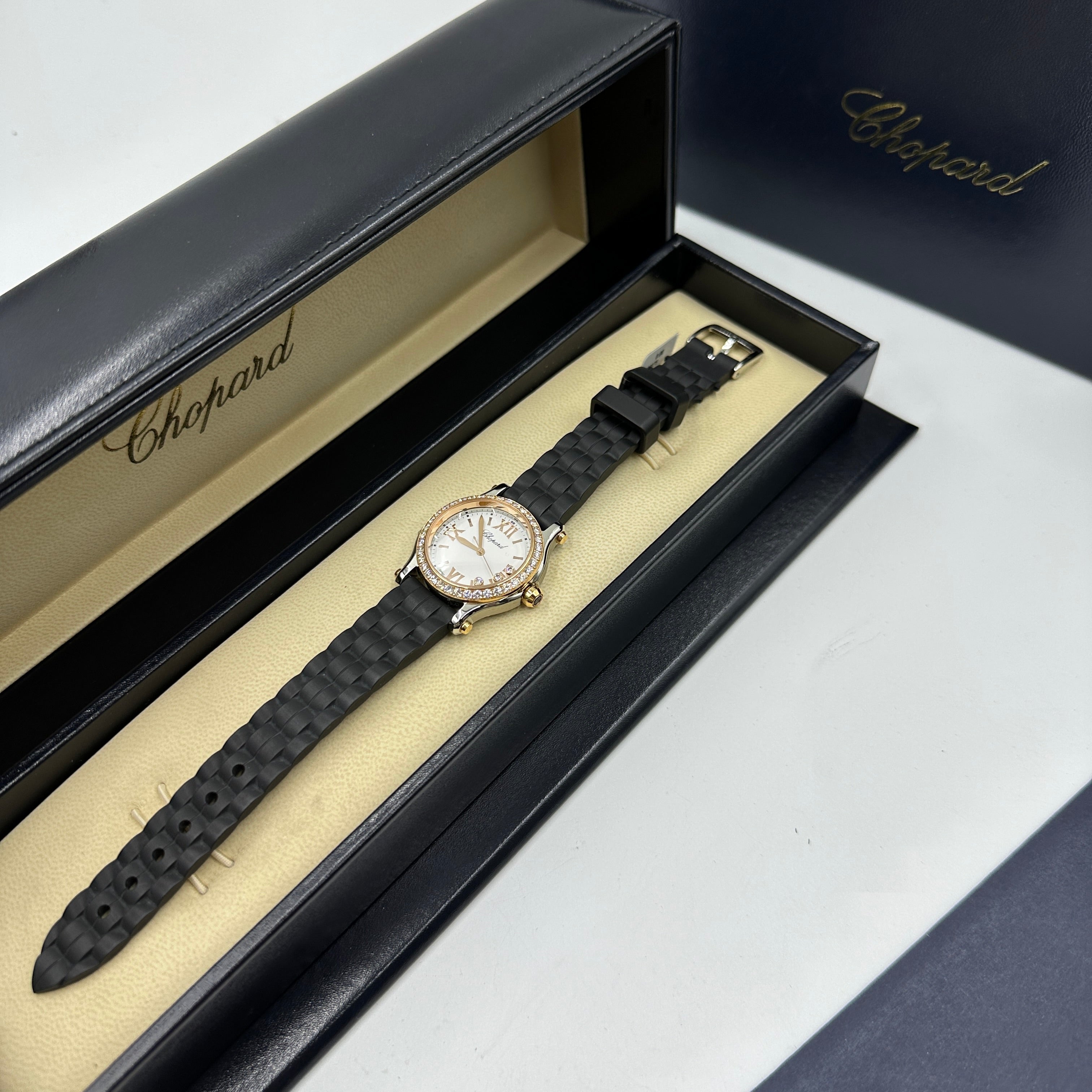 Chopard Happy Sport 30mm 278590-6003 White With Diamond Set (Rose Gold Bezel) 2025