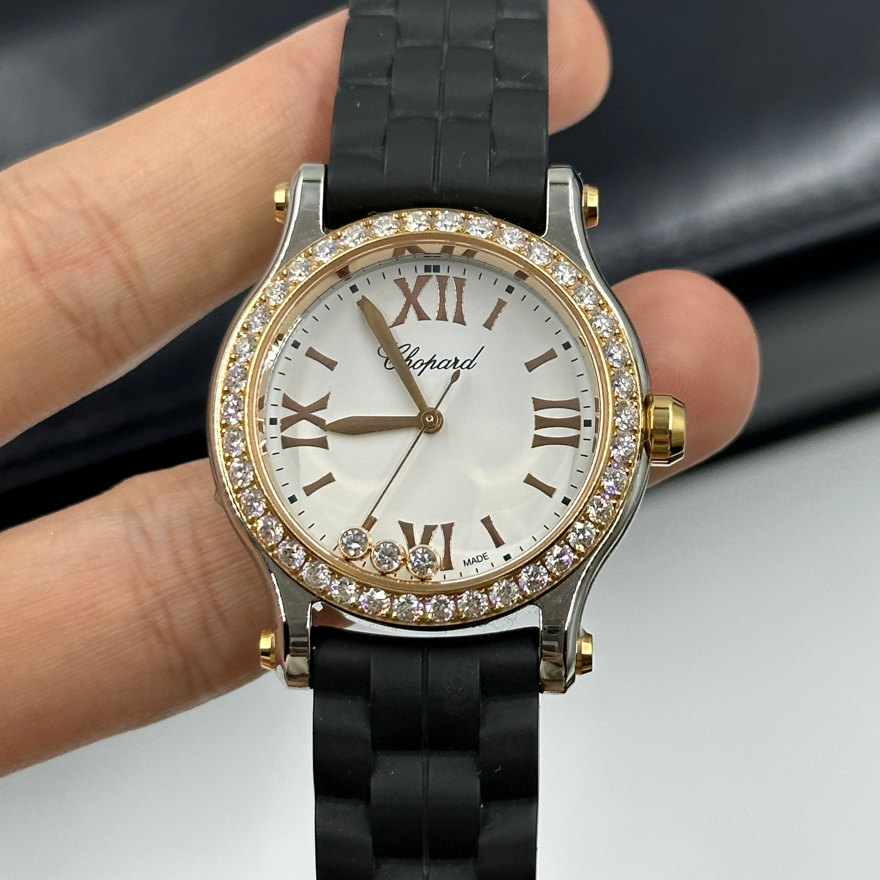 Chopard Happy Sport 30mm 278590-6003 White With Diamond Set (Rose Gold Bezel) 2025