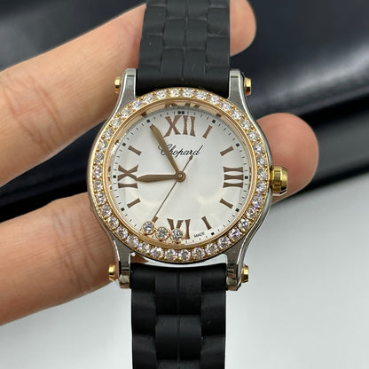 Chopard Happy Sport 30mm 278590-6003 White With Diamond Set (Rose Gold Bezel) 2025