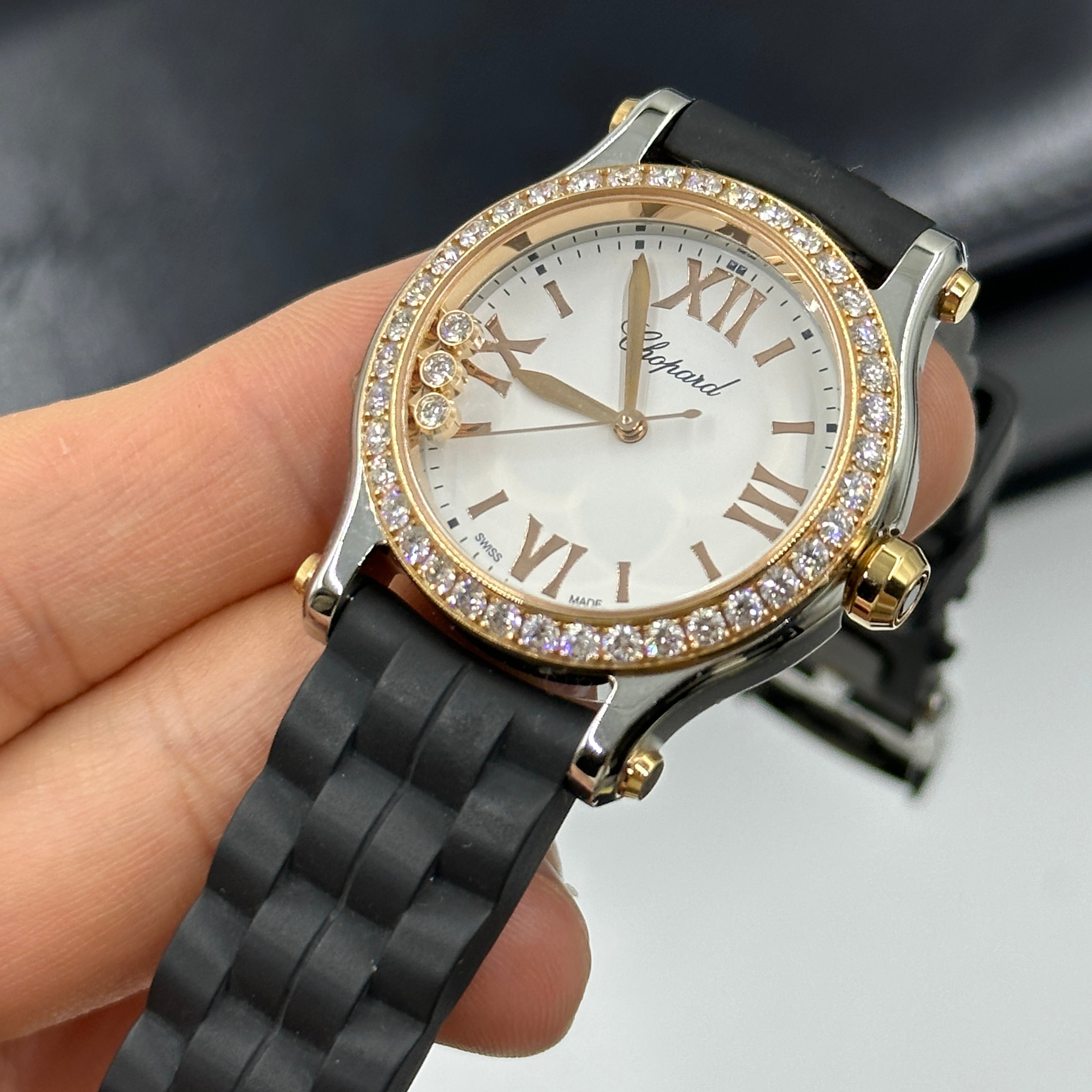 Chopard Happy Sport 30mm 278590-6003 White With Diamond Set (Rose Gold Bezel) 2025