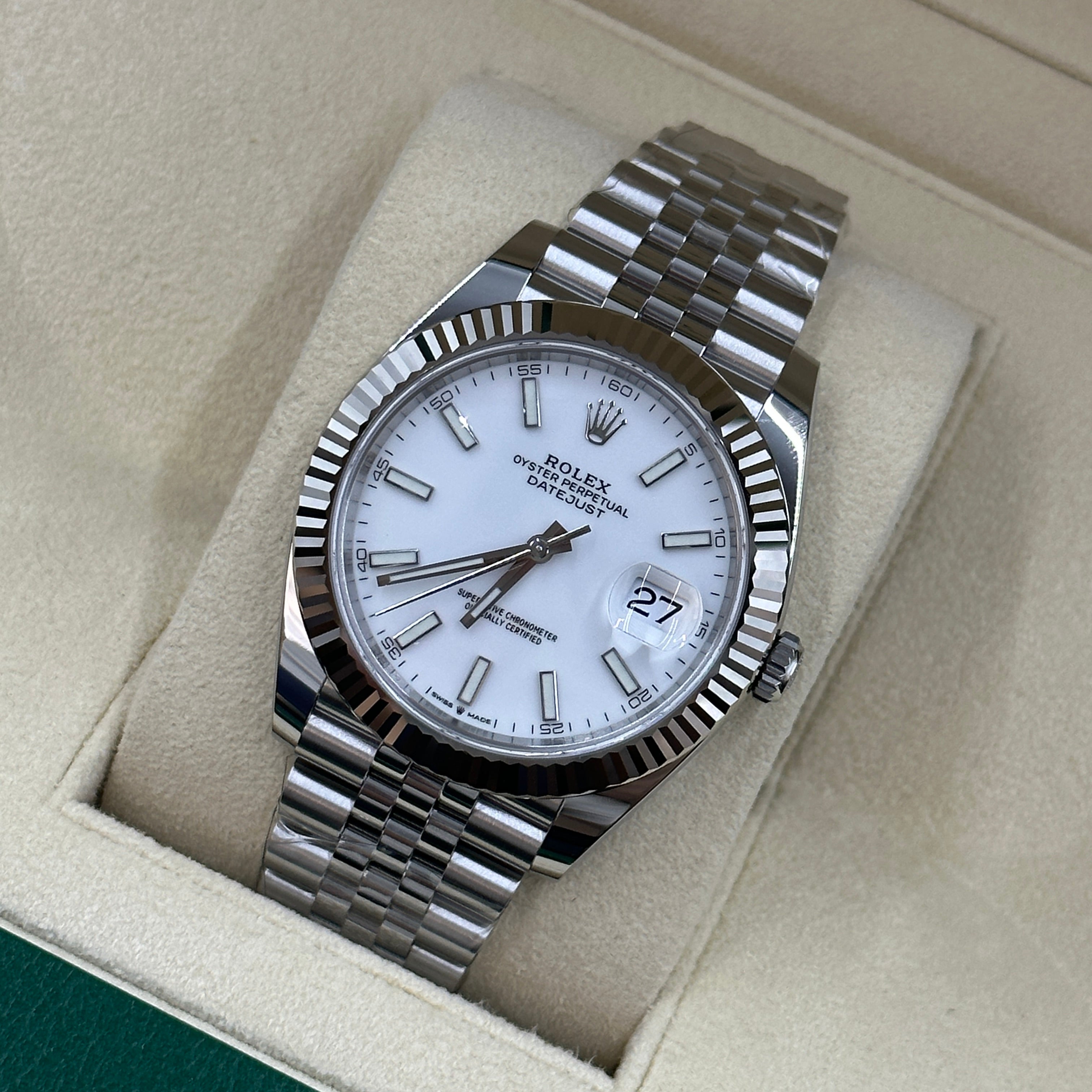 Rolex Datejust 41 126334 White Index Jubilee 2025