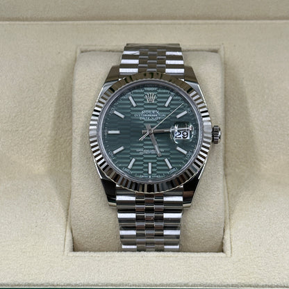Rolex Datejust 41 126334 Mint Green Index Jubilee 2025