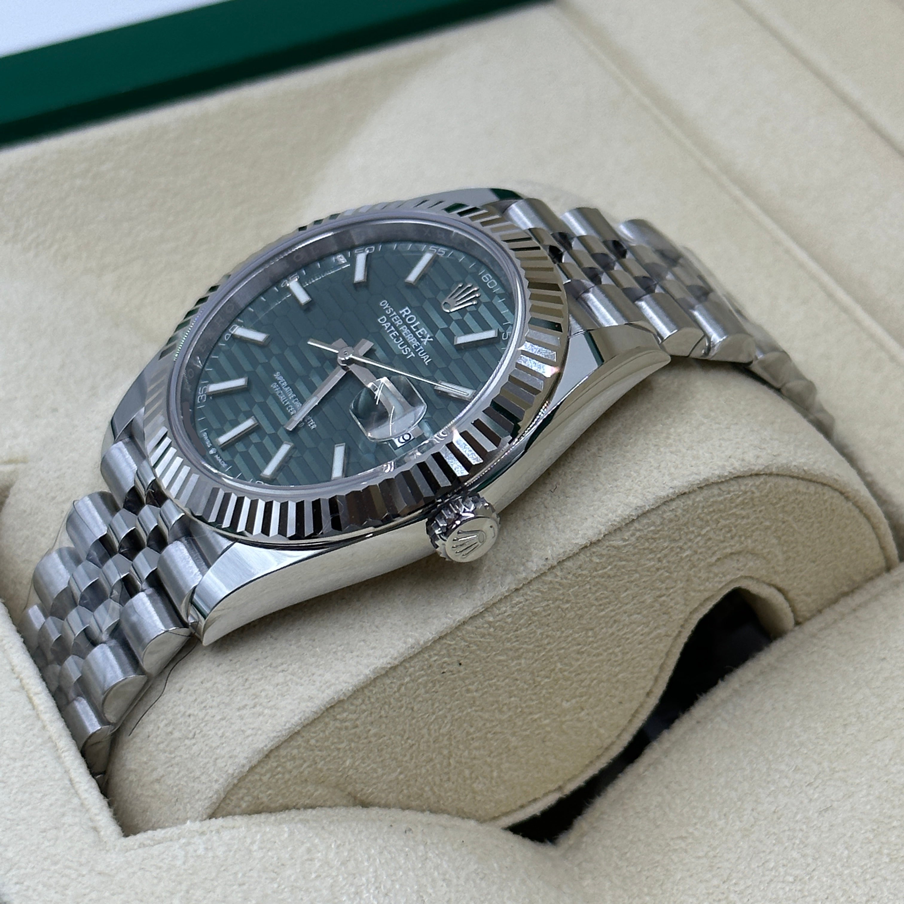 Rolex Datejust 41 126334 Mint Green Index Jubilee 2025
