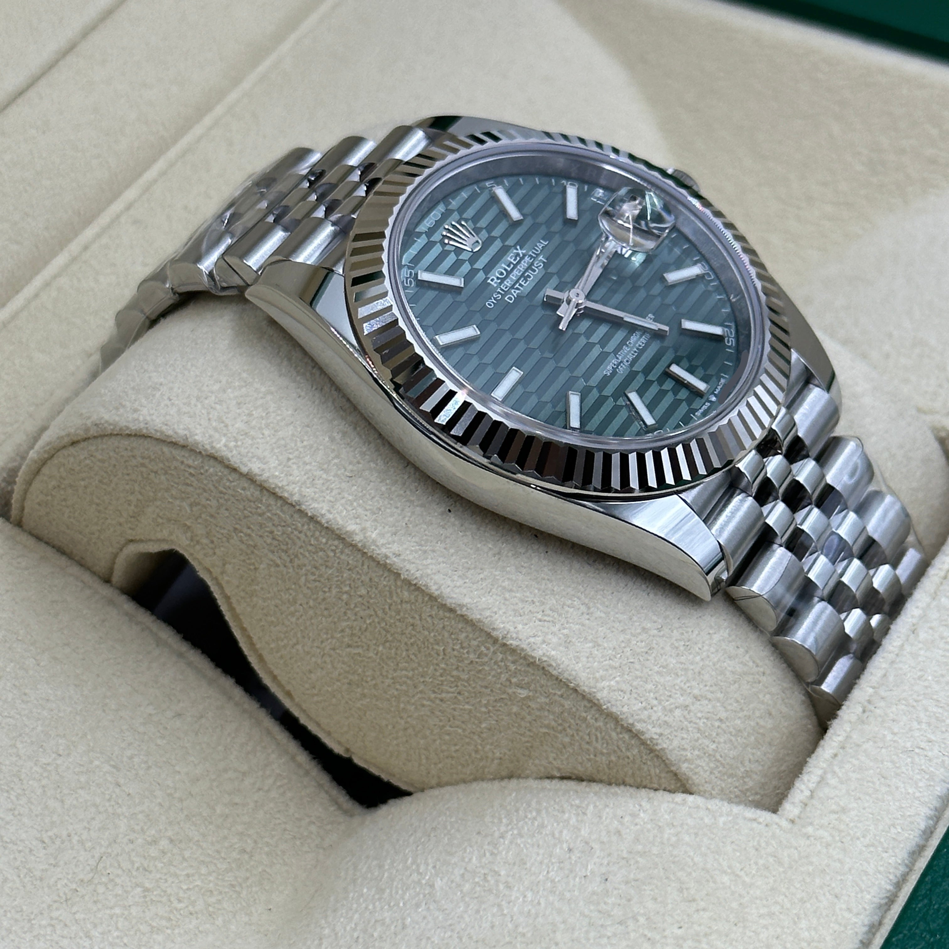 Rolex Datejust 41 126334 Mint Green Index Jubilee 2025