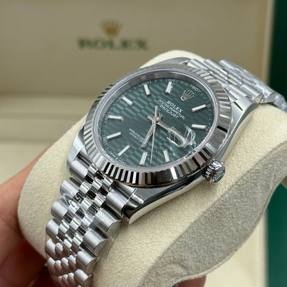 Rolex Datejust 41 126334 Mint Green Index Jubilee 2025