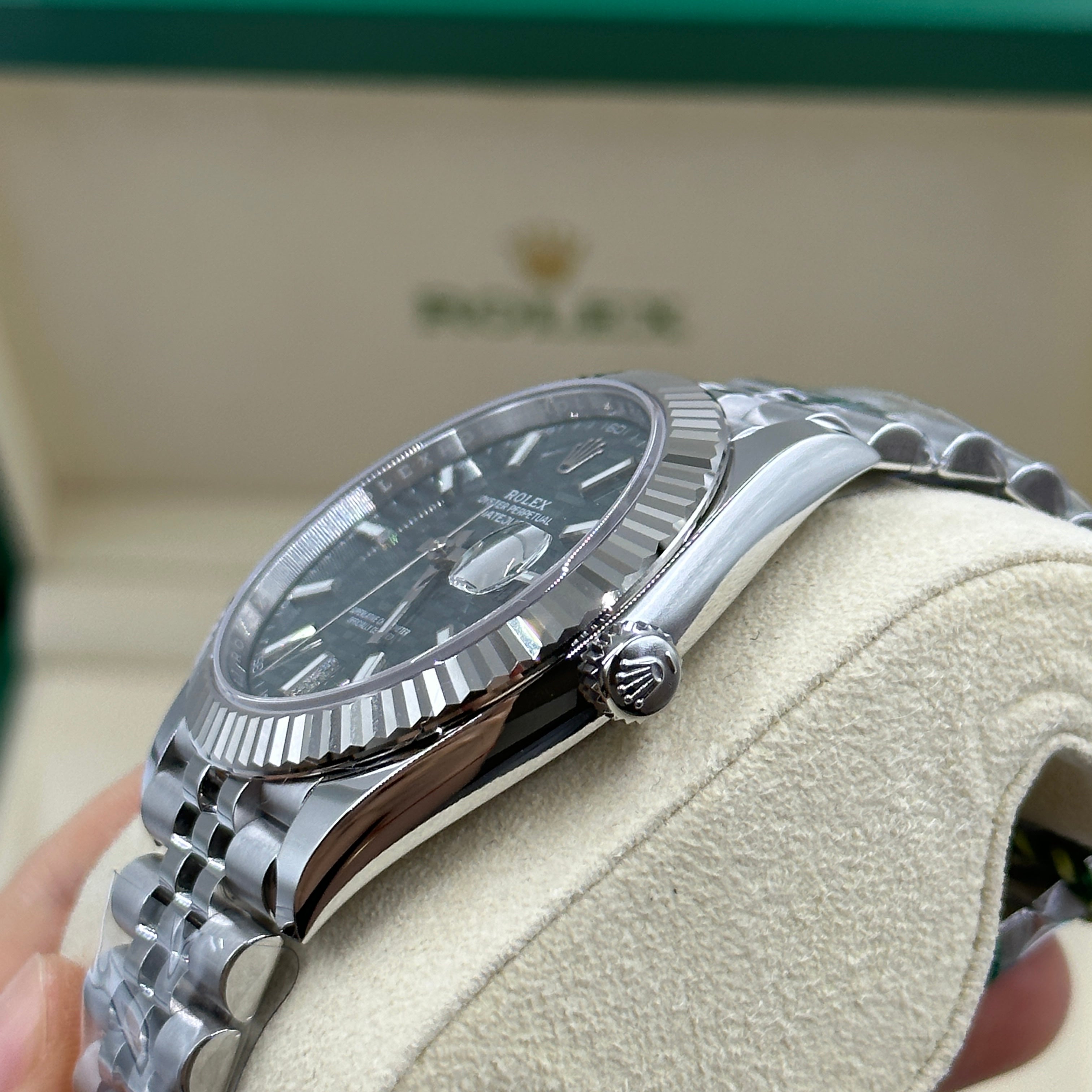 Rolex Datejust 41 126334 Mint Green Index Jubilee 2025