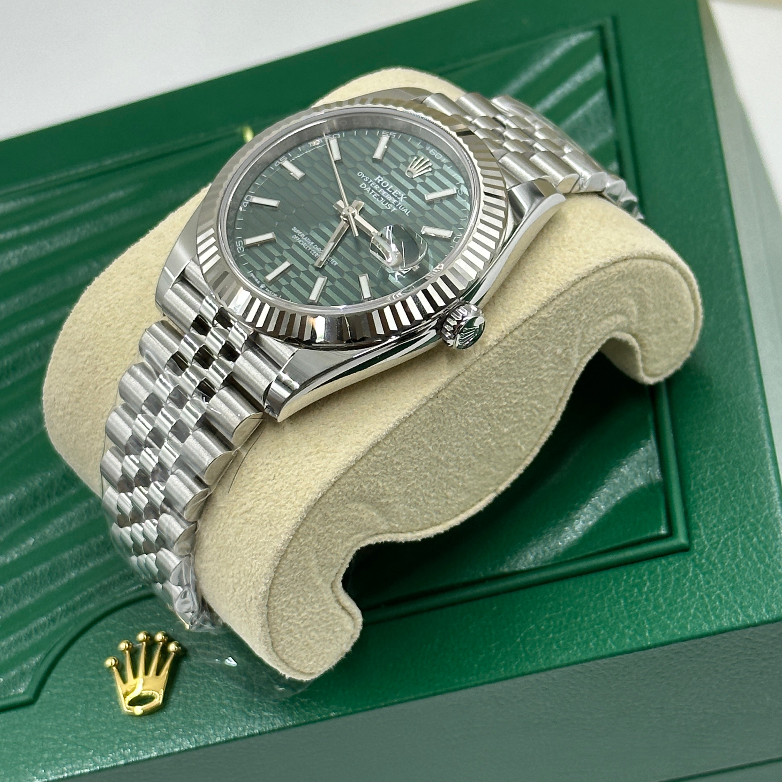 Rolex Datejust 41 126334 Mint Green Index Jubilee 2025