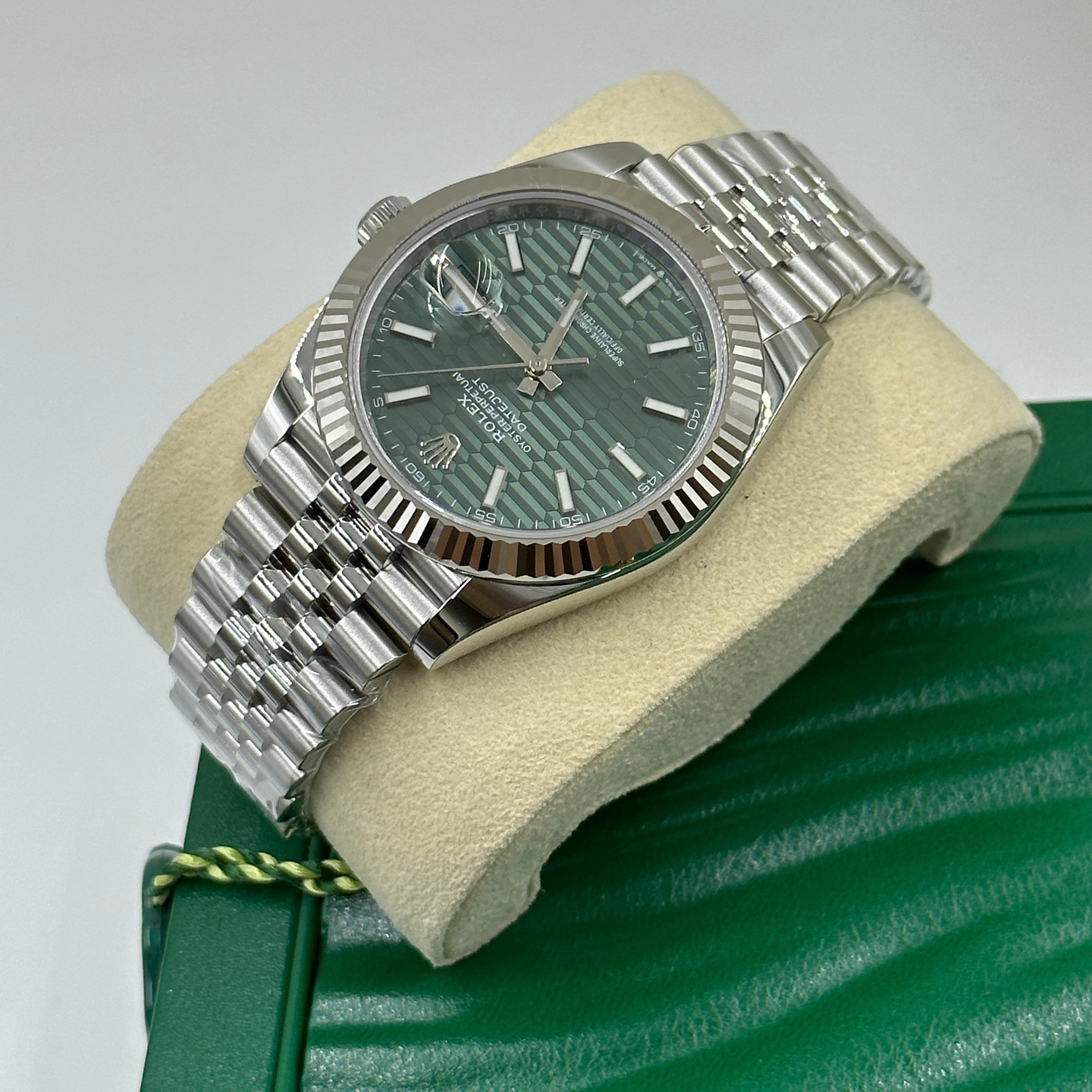 Rolex Datejust 41 126334 Mint Green Index Jubilee 2025