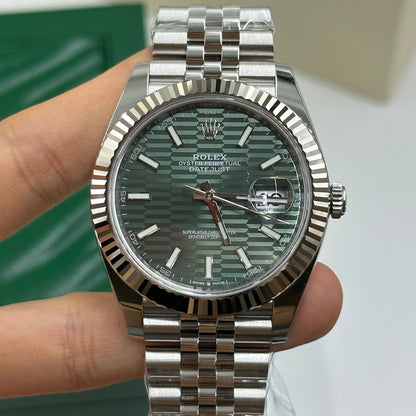 Rolex Datejust 41 126334 Mint Green Index Jubilee 2025